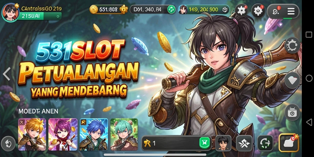 Visual gameplay 531SLOT dengan karakter Anime yang ikonik.