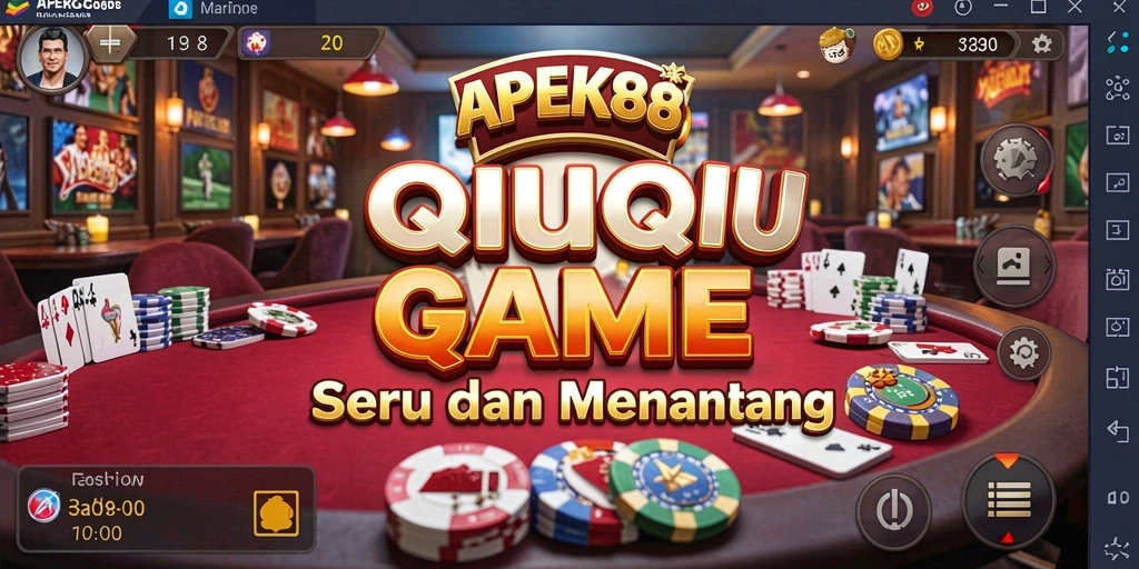 Screenshot gameplay APEK88 dengan kartu QiuQiu yang menarik.