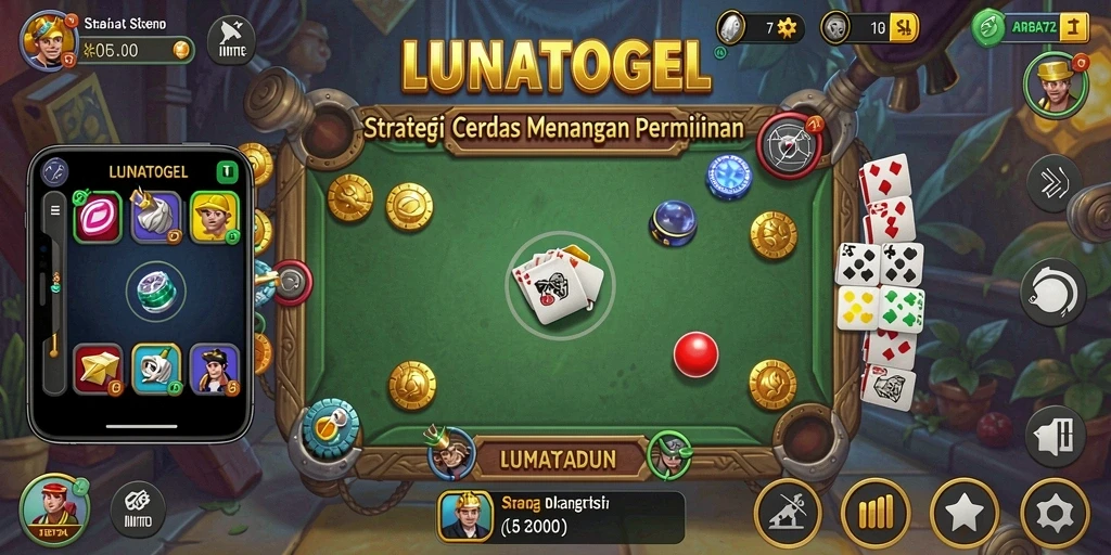 Tampilan gameplay LUNATOGEL menampilkan pertempuran strategis yang mendebarkan.