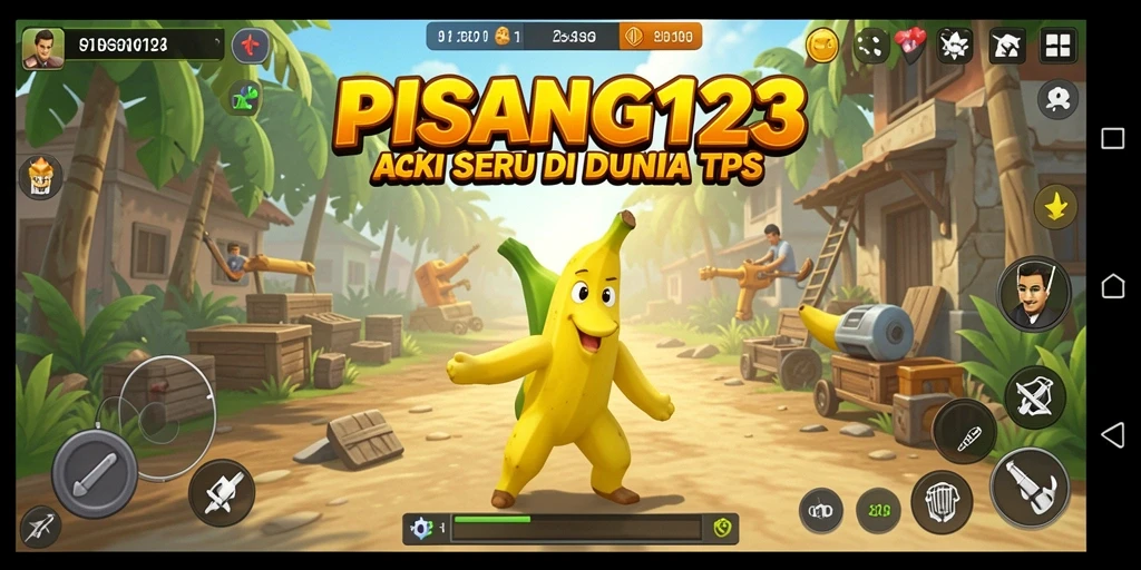 Tangkapan layar PISANG123 menampilkan pertempuran seru di dunia TPS.