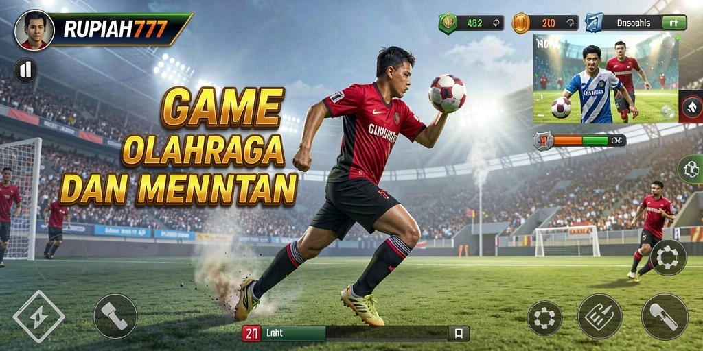 Tampilan gameplay RUPIAH777 yang seru dengan aksi olahraga menarik.