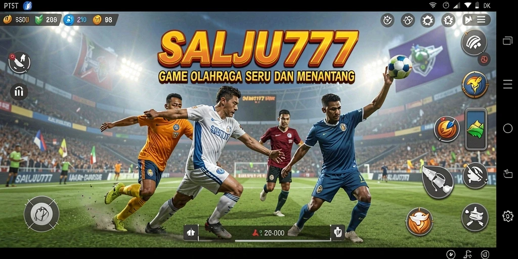 Screenshot SALJU777 menampilkan aksi seru dalam berbagai permainan olahraga.
