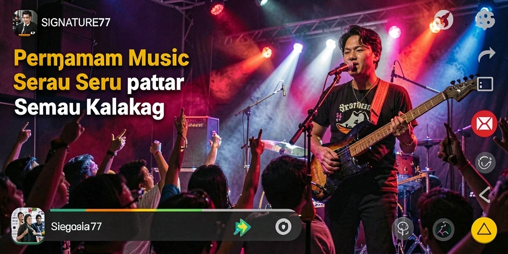 Tampilan gameplay SIGNATURE77 yang menarik dengan aksi musik yang seru.