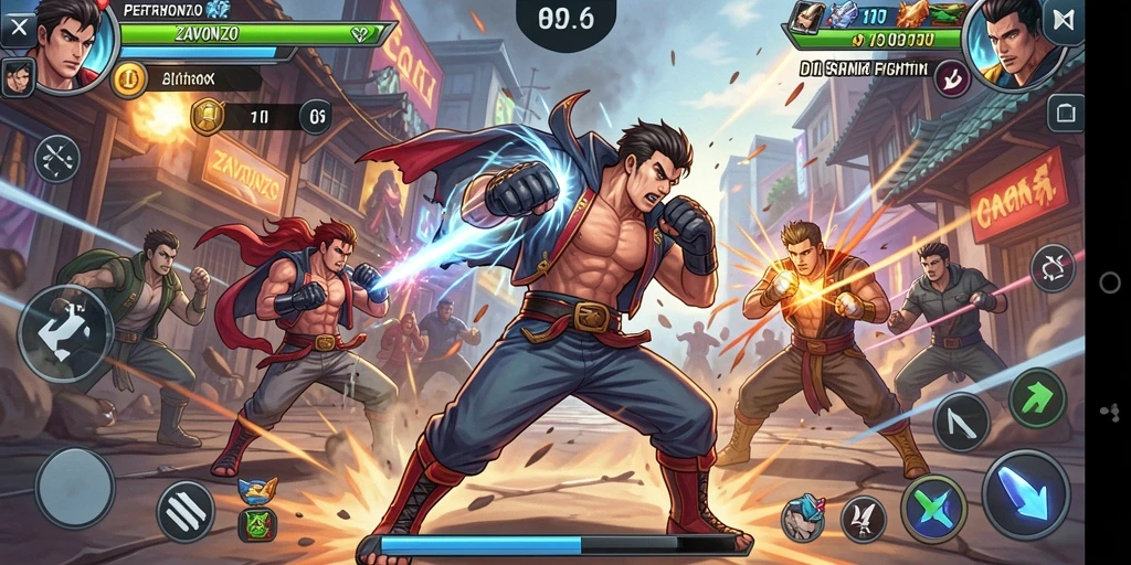 Screenshot gameplay seru ZAVONZO dengan karakter beraksi.