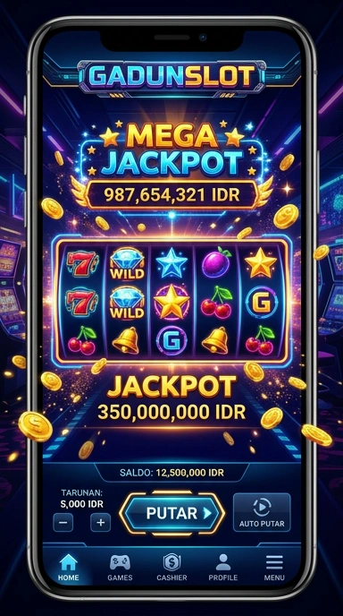 Tampilan antarmuka gadunslot yang sederhana dan modern.